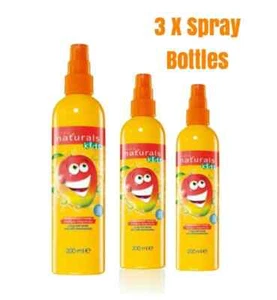 3 X AVON NATURALS KIDS MAGNIFICENT MANGO HAIR DETANGLING SPRAY 200ml - Picture 1 of 2