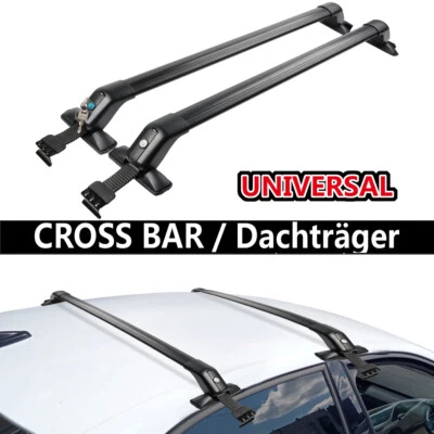 2 x Alu Relingträger universal Dachträger 150kg abschließbar Lastenträger L - Bild 1 von 4