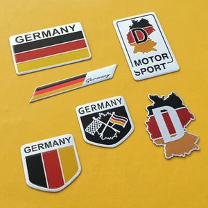 6pcs Alloy Germany German Flag Map Logo Emblem Badge Sticker Decal For Auto Car - Picture 1 of 13