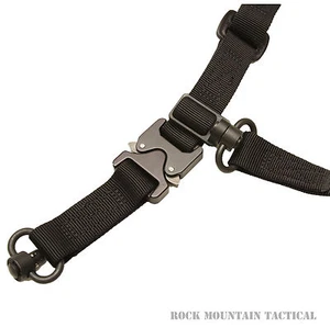 Savvy Sniper QUAD X COBRA® buckle Sling Dual QD with NEW Ambi Mount BLACK - NEW - Picture 1 of 7