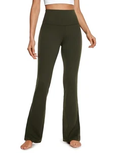 Womens Butterluxe High Waist Flare Pants 32 Inches - Yoga Bootcut Wide Leg wi... - Picture 1 of 5