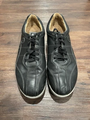 FootJoy Versaluxe Sz 14M  Mens Black Leather Soft Spike less Golf Shoes 57254 FJ - Image 1 of 4