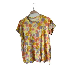 Marine Layer Yellow Vintage Flower Tee womens size medium - Picture 1 of 3