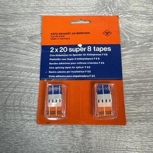 AGFA 2x20 Super 8 Tapes Cine Spleißbänder für Spleißband F8S -F8S Automatik Neu - Bild 1 von 6