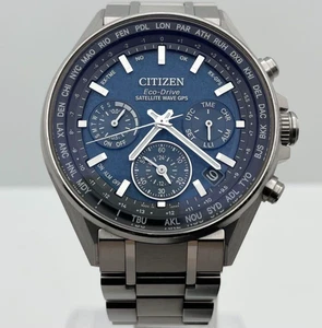 CITIZEN ATTESA CC4000-59L Eco-Drive Satellite Wave GPS Titanium Watch Navy JP - Picture 1 of 5