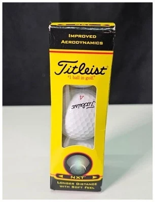Titleist #1 高尔夫球 NXT 3 球包 长距离柔软感觉 空气动力学 全新 — 第 1/4 张图片