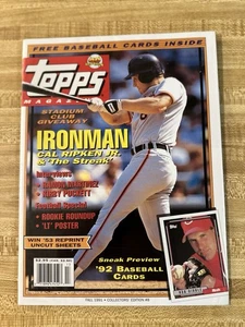 Factory Sealed Topps Magazine Fall 1991 Edition #8 Cal Ripken Jr Cover - Picture 1 of 1