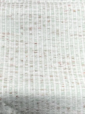 Approx 3 Yards Green With Red Purple Blue Pink Spots Knit Fabric Vintage - Image 1 of 4