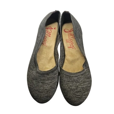 Jellypop памяти пены серый вязаный без шнуровки балетки комфорт повседневная обувь #351 - Изображение 1 из 4