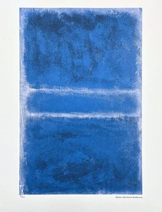 MARK ROTHKO - Rayas azules - firmado, numerado edición 75/200, 50x65cm - Imagen 1 de 5
