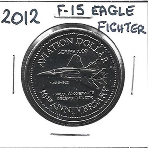 2012  EAGLE FIGHTER 40Th Anniversary Aviation Two Dollar Coin - Picture 1 of 2