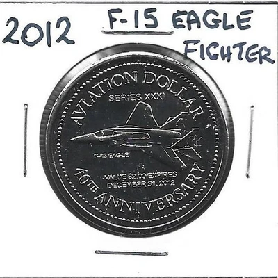 2012  EAGLE FIGHTER 40Th Anniversary Aviation Two Dollar Coin - Image 1 of 2