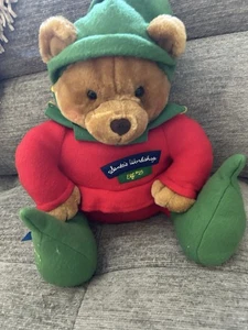 Hallmark Santa's Workshop Elfe #25 Stofftier Teddybär 12 Zoll Vintage - Bild 1 von 4