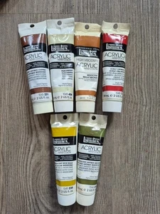 Liquitex Acrylic Artist Color 2 Oz Lot Of  6 Paint Mixed Colors Antique Copper - Picture 1 of 4