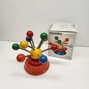 VINTAGE KOUVALIAS ROTATING MUSICAL WOODEN GREEK TOY GREECE 960 - Picture 1 of 10