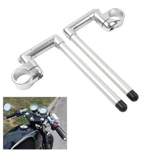 46MM Cafe Racer Bars 7/8"  Motorcycle Universal Clip-On Handlebar Fork Tube 46MM - Picture 1 of 11