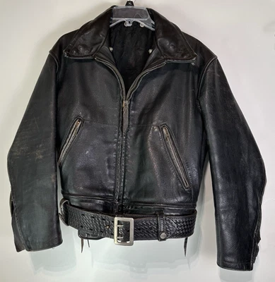 Chaqueta de policía de cuero vintage Cal Foto 1 de 4