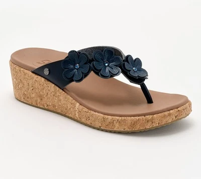 Skechers Women's Sz 9 Cali Arch Fit Beverlee Floral Thong Sandals Blue A677220 - Image 1 of 4