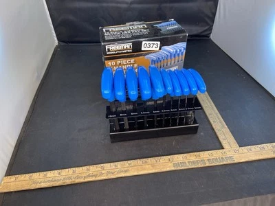 FREEMAN P10TMETRIC 10Piece T-Handle METRIC Hex Wrench Set Allen with Holder - Image 1 of 4