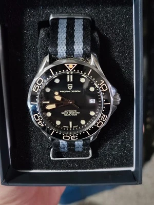 Pagani Design James Bond PD 1667 Automatic Dive Style Watch 007 NTTD Black Dial - Image 1 of 4