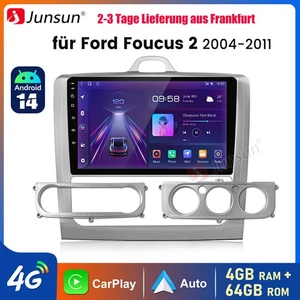 8Kern 4+64G CarPlay Android14 Autoradio GPS Navi WIFI 9"Für Ford Focus 2004-2011 - Bild 1 von 19