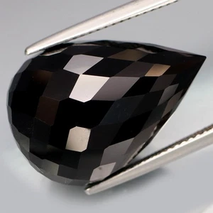 26.05Ct. ¡Excelente! Natural GRANDE Tectita Negra Gema Suelta Laos Briolette - Imagen 1 de 4