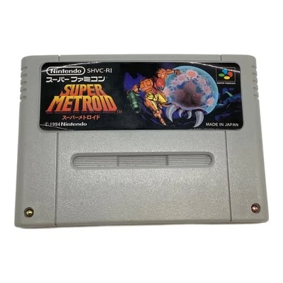 Nintendo Super Metroid SFC Game Box Manual Damage Junk Condition JAPAN - Image 1 of 4