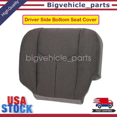 Driver Bottom Cloth Seat Cover Dark Gray For 2003-2006 Chevy Silverado GMC - Image 1 of 4