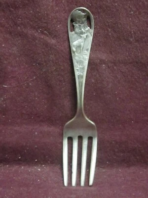 Стерлинговая вилка WEBSTER MARY HAD A LITTLE LAMB BABY 3 3/4 дюйма 11 г без монограммы - Изображение 1 из 4