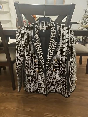 Blazer de oficina formal militar de doble botonadura con botones dorados para mujer Foto 1 de 4