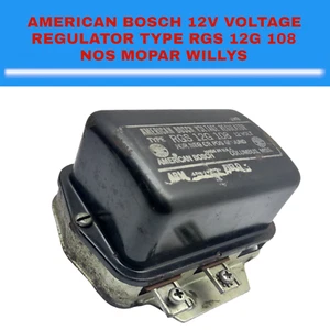 Voltage Regulator 12 Volt 12V American Bosch Type RGS 12G 108 NOS Mopar Willys - Picture 1 of 10