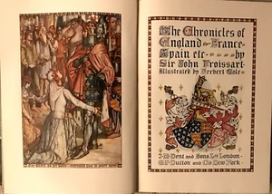 FROISSART " THE CHRONICLES OF ENGLAND, FRANCE, SPAIN ETC. " HC VG 12 COLOR PIX - Picture 1 of 5