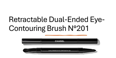 Cepillo de maquillaje retráctil de doble extremo Chanel N°201 para contorno de ojos - NUEVO - 100 % automático Foto 1 de 4