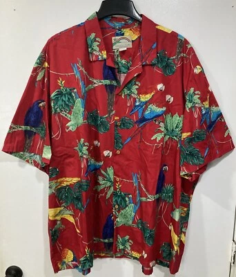 Camisa Magnum P.I. Nuevo de Lote Antiguo Paradise Found Hawaiian Multi Guacamayo Loro Tom Selleck 4XL Foto 1 de 4