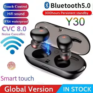 Y30 NEW Bluetooth 5.0 Wireless Stereo Earphones Earbuds In-ear Charging Case - Picture 1 of 13