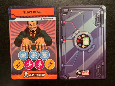 5 Minute Marvel  MASTERMIND THE MANDARIN DOOR CARD  2016 Spin Master Game Card - Image 1 of 2