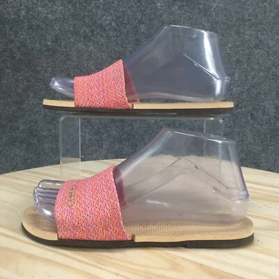 Havaiana 凉鞋女式 6 宽马耳他金属拖鞋粉色懒人鞋休闲平底 — 第 1/4 张图片