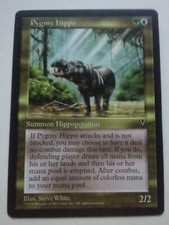 MTG Magic the Gathering English Pygmy Hippo 1996 Visions NM