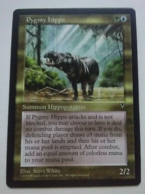 MTG Magic the Gathering English Pygmy Hippo 1996 Visions NM - Image 1 of 4