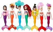Disney Store Ariel and Sisters Dolls, Set of 7 The Little Mermaid Toys Girls Kid