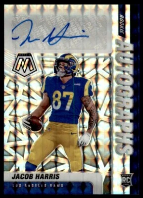 2021 Mosaic Rookie Autographs Jacob Harris Auto Los Angeles Rams #RA-38 Insert, - Image 1 of 2