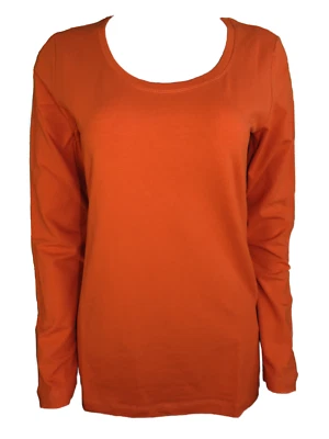 Best Connections Damen Shirt Langarmshirt Orange Baumwolle Gr. 36 - Bild 1 von 3