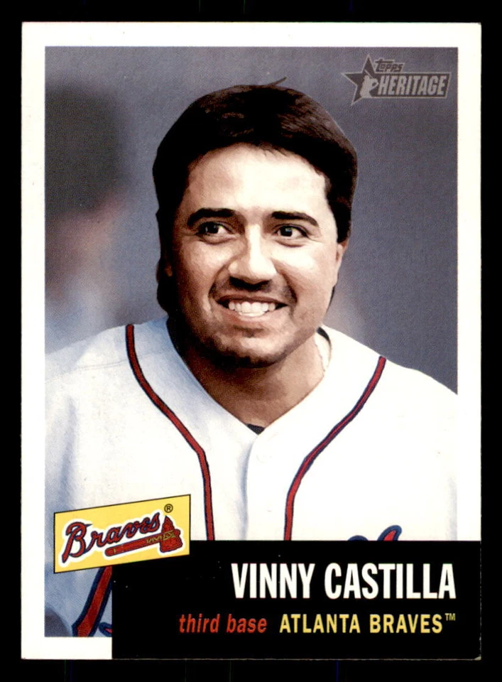 2002 Topps Heritage  #242 Vinny Castilla Atlanta Braves - Image 1 of 2