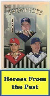 1999 Topps Chrome Refractors #212 Chuck Abbott/Brent Butler/Danny Klassen 058-M - Image 1 of 2