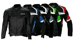 Giacca giubbotto moto WinNet pelle unisex uomo donna rosso blu grigia nera verde - Bild 1 von 39