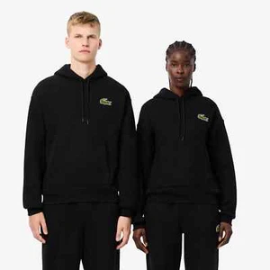 LACOSTE UOMO FELPA CAPPUCCIO COTONE GARZATO art. SH2754 031 - BLACK - Picture 1 of 6