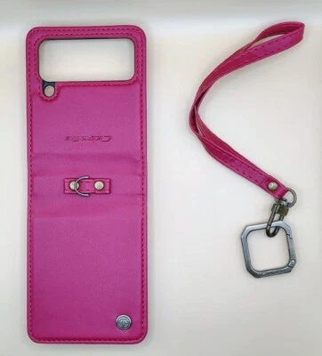 Funda Samsung Galaxy Z Abatible 4, Ultra Delgada Gamuza PU Cubierta Protectora/Correa para Muñeca Foto 1 de 4