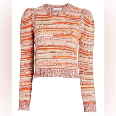 Suéter INTERMIX Fernie Manga Abullonada Rayas Mezcla Lana (SW2) Foto 1 de 4