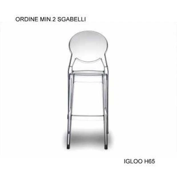 Sgabello Igloo h65 in policarbonato trasparente casa bar ristorante SCAB DESIGN - Immagine 1 di 1