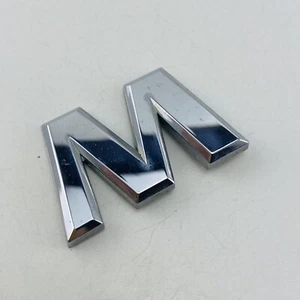 2002 2003 Nissan Maxima Emblem Badge Logo Letter Trunk Rear Chrome OEM E62M-1 - Picture 1 of 6